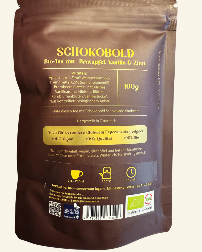 Bio Tee mit Bratapfel, Vanille & Zimt